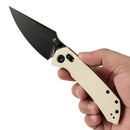 Tenable Fenrir T1034V11 – Ivory White G10, 3.48" Blackwashed Nitro-V Blade, Sparrow Knife Co. Design