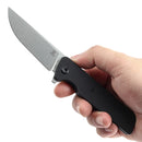 Tenable Anomaly T2038A1 – 3.14" Stonewashed Nitro-V Drop Point Blade, Black G10 Handle with Liner Lock