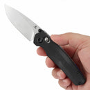 Tenable Raven T2109V4 – 3.14" Stonewashed 14C28N Drop Point Blade, Black G10 Handle, Crossbar Lock – Designed by Black Bird Blades