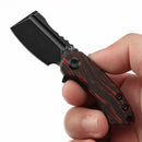 Kansept Mini Korvid 1.45" Blackwash CPM S35VN Red and Black G-mascus K3030S1