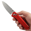 Kansept Beaver 3.44" Stonewashed Nitro-V Dark Red Anodized Aluminum T1105V3