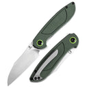 Kansept Prometheus 3.29" Stonewashed 14C28N Green Micarta T1040A2