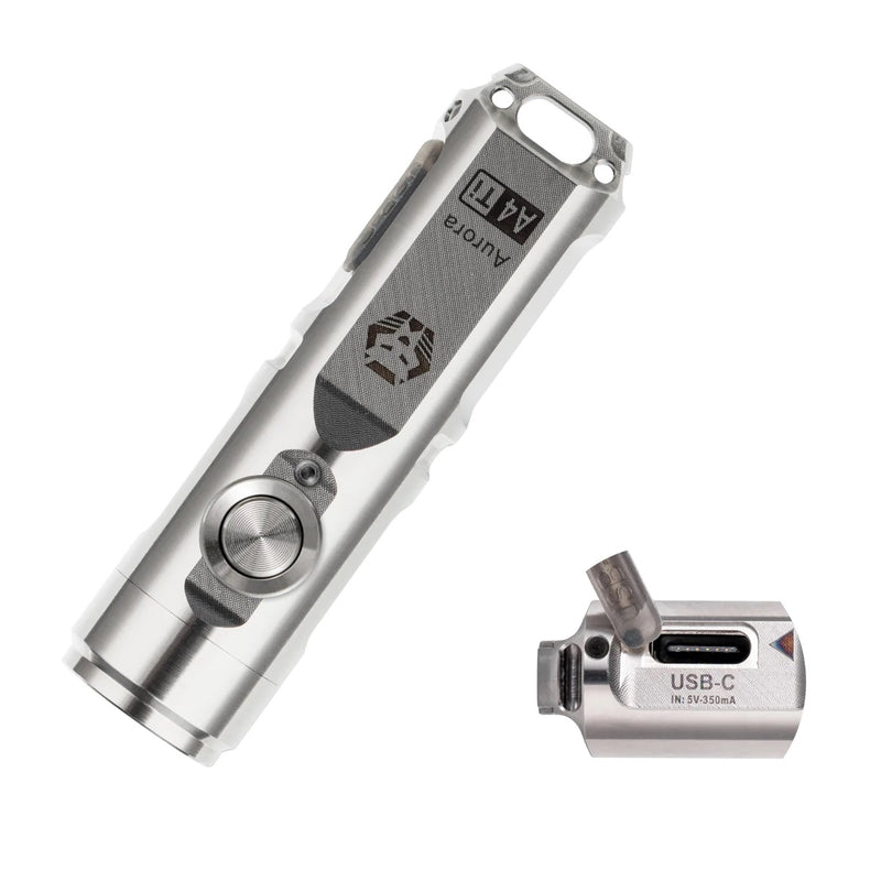 RovyVon Aurora A4 Gen 4 650 Lumen USB-C Rechargeable Titanium Keychain Flashlight