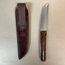 North Mountain Blade CHOP 2 Wooden Handle Fixed Blade w/ Leather Sheath