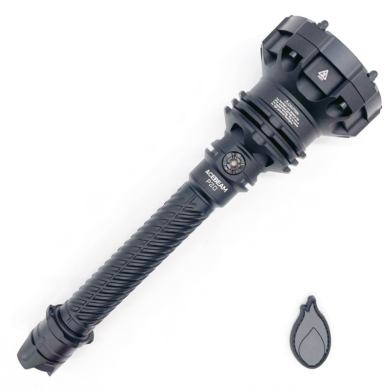 Acebeam P20 Long-Range Tactical Flashlight – 5500 Lumens, 1454m Throw, USB-C Rechargeable, Dual Battery System