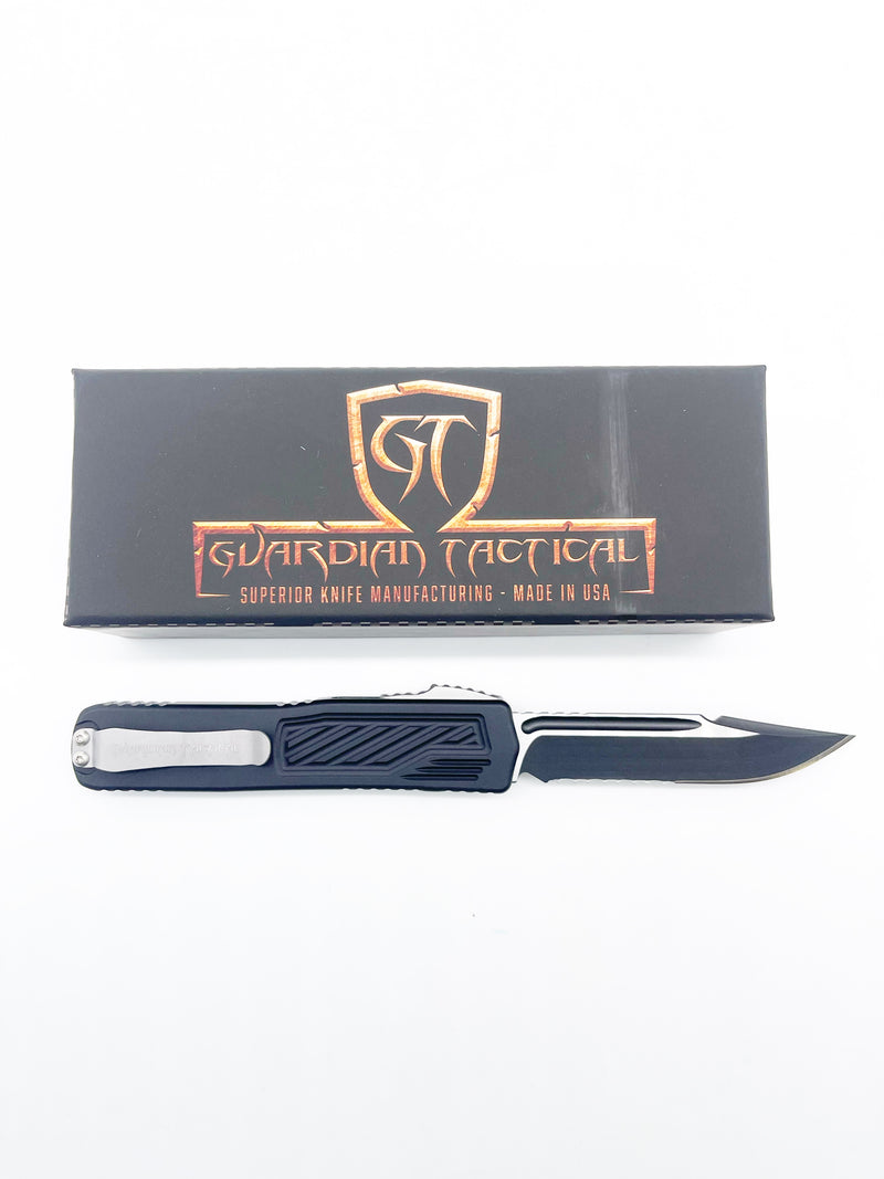 Guardian Tactical Scout OTF 143212 Two Tone Black S/E Serrated