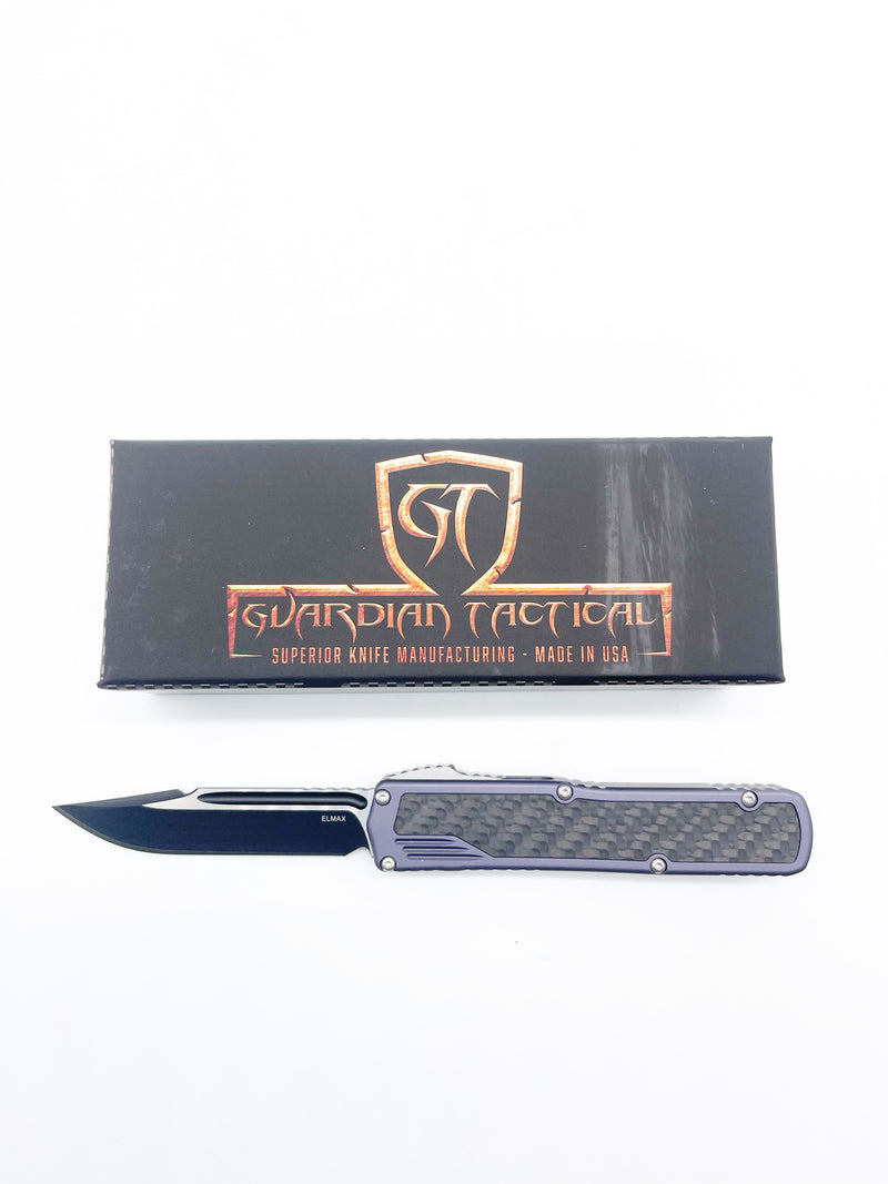Guardian Tactical Scout CF OTF 142211 Gray Carbon Fiber Inlay Two Tone Black S/E