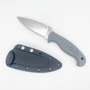 Spyderco SPRINT RUN Temperance Fixed Blade 4.46" Satin CPM-CRU-WEAR SpyderEdge Gray FRN Handle FB05SGY