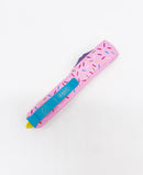 Microtech Ultratech D/E OTF 3.4" Blue Bohler M390 Pink Donut Handles ***PRE-OWNED**