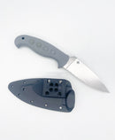 Spyderco SPRINT RUN Temperance Fixed Blade 4.46" Satin CPM-CRU-WEAR SpyderEdge Gray FRN Handle FB05SGY
