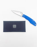 Spyderco Grasshopper Slipjoint Folding Knife 2.30" Sandvik 12c27 Blue G-10 Handles - C138GBLP