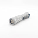 Dawson Machine Craft Divot Slimmer Aluminum EDC Flashlight – Tumbled Finish, 10440 Button Top