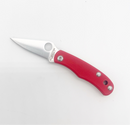 Spyderco Bug Slipjoint Folding Knife – 1.27" Sandvik 12c27 Plain Edge Blade, Red G-10 Handle – C133GRDP