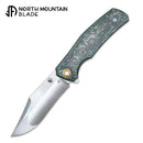 North Mountain Blade Jellyfish 4th Generation 3.5in M390 Blade Green Ceramic Carbon Fiber Handle