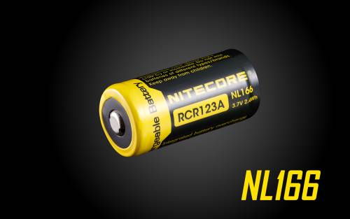 Nitecore NL166 Rechargeable Li-ion 650 mAh 3.7V 16340 / RCR123 Battery