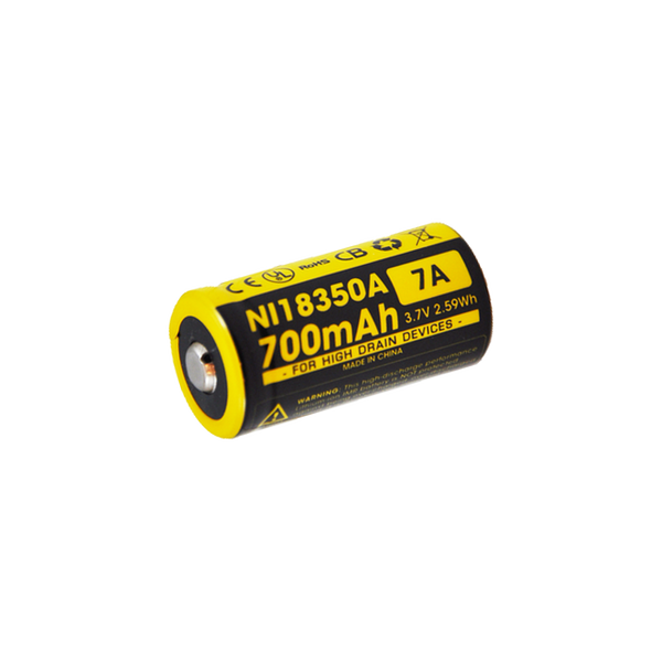 18350 battery vape New 2x Nitecore IMR 18350 NI18350A 700mAh 7A 3.7V Rechargeable Battery