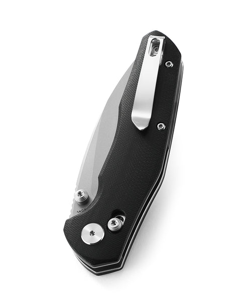 BESTECHMAN RONAN BMK02A: 3.26" 14C28N Steel Blade, G10 Scales, B-Lock, Folding Knife. Black.