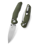 BESTECHMAN RONAN BMK02B: 3.26" 14C28N Steel Blade, G10 Scales, B-Lock, Folding Knife. OD Green.