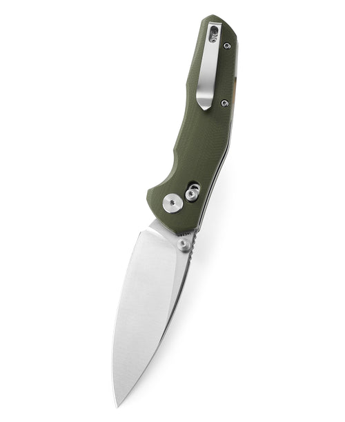 BESTECHMAN RONAN BMK02B: 3.26" 14C28N Steel Blade, G10 Scales, B-Lock, Folding Knife. OD Green.