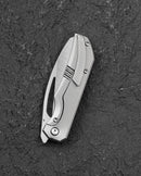 Bestech Mini Taipan BT2603C Bead Blasted Titanium Handle Knife Closed Position