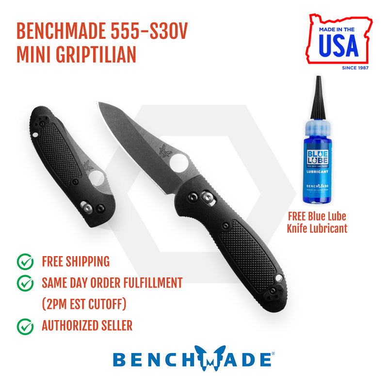 Benchmade 555-S30V Mini Griptilian Folding Pocket Knife