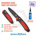 Benchmade 591BK Boost AXIS Assisted Opening Rescue Folding Knife - 3.4in CPM-3V Steel Blade