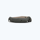 Benchmade Taggedout 15536TN-02 3.5" Elmax Clip-Point Folding Knife Deep Olive Grivory Handle Tan Cerakote Blade