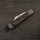 Jack Wolf Knives Big Bro Jack CamoCarbon Sunset Orange Slip Joint Folding Knife