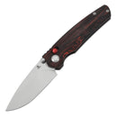 Tenable Raven T2109V3 – 3.14" Stonewashed 14C28N Drop Point Blade, Red & Black G-mascus Handle, Crossbar Lock – Designed by Black Bird Blades