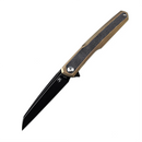 Kansept Arcus K1046A4 – Black Stonewashed CPM-S35VN Blade, Golden Titanium & Black Micarta, Ostap Hel Design