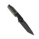 Kansept Warrior T1005T2 – Black TiCN/Stonewashed Tanto D2 Blade, Black & Green G10 Handle, Kim Ning Design