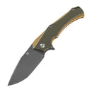 Kansept Hellx T1008A2 – Green G10 Handle, Gray TiCN D2 Blade, Budget-Friendly Hunting & EDC Knife