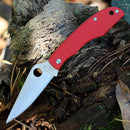 Spyderco Grasshopper Slipjoint Folding Knife – 2.30" Sandvik 12C27 Blade, Red G-10 Handles – C138GRDP