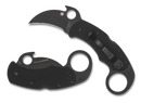 Spyderco Karahawk Karambit Folding Knife 2.29in VG-10 Steel Blade Black G-10 Handles