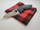 Spyderco Drunken – 3.5" S90V Stonewashed Plain Blade, Carbon Fiber/Titanium Handles, Frame Lock – C235CFTIP