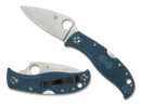 Spyderco Leaf Jumper Folding Knife 3in K390 Steel Blade Blue FRN Handles - C262PBLK390