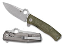 Spyderco C265MTI Spymyto Flash Batch Folding Knife 3.32in M398 Steel Blade Titanium / Micarta Handles