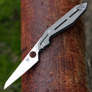 Spyderco NAND Slipit – 3.19" Satin M398 PlainEdge, Titanium Handle – C270TIP