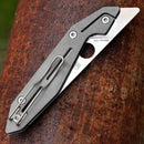 Spyderco NAND Slipit – 3.19" Satin M398 PlainEdge, Titanium Handle – C270TIP