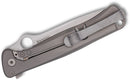 Spyderco/LionSTEEL Slym Frame Lock Flipper – 3.42" M390 Stonewashed Drop Point Blade, Titanium Handles with Dark Matter Polar FatCarbon Inlay – C271TIP