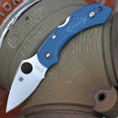 Spyderco Dragonfly 2 – 2.28" CPM-SPY27 Satin Plain Blade, Cobalt Blue FRN Handles – C28PCBL2