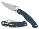 Spyderco Military 2 Compression Lock 4" Satin CPM-SPY27 Cobalt Blue G-10 Handles