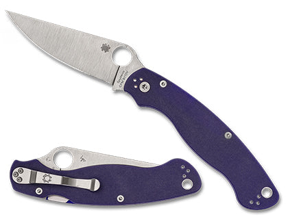 Spyderco MILITARY 2 4" SATIN CPM-S110V DARK BLUE G-10 HANDLES C36GPDBL2