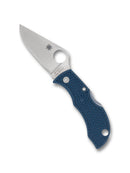 Spyderco Manbug – 2.5" Satin CPM-SPY27 PlainEdge Blade, Cobalt Blue FRN Handle, Back Lock – Model MPCBL