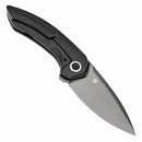 Kansept ODD 21 K1077A6 – 3.08" Mirror DLC CPM 20CV Blade, Blackwash Titanium Handle with Bronze-Anodized Holes, Titanium Frame Lock (Tuff Knives Design)