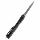 Kansept Thumb Stub Raven K2109A1 – 3.13" CPM 20CV Stonewashed Blade, Blackwash Titanium & Black/White Nebula Carbon Fiber, Frame Lock