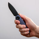 Vosteed Corgi V 295 Vanchor Lock Knife 2.95" S35VN Black Stonewash Blade Dark Slate Blue Aluminum A3706