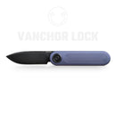 Vosteed Corgi V 295 Vanchor Lock Knife 2.95" S35VN Black Stonewash Blade Dark Slate Blue Aluminum A3706