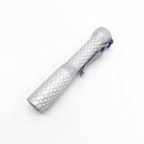 Dawson Machine Craft Divot Slimmer Aluminum EDC Flashlight – Tumbled Finish, 10440 Button Top