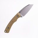 Tactile Knife Co Redhawk Fixed Blade 2.75in Tumbled Magnacut Blade Green Micarta Handles Leather Sheath
